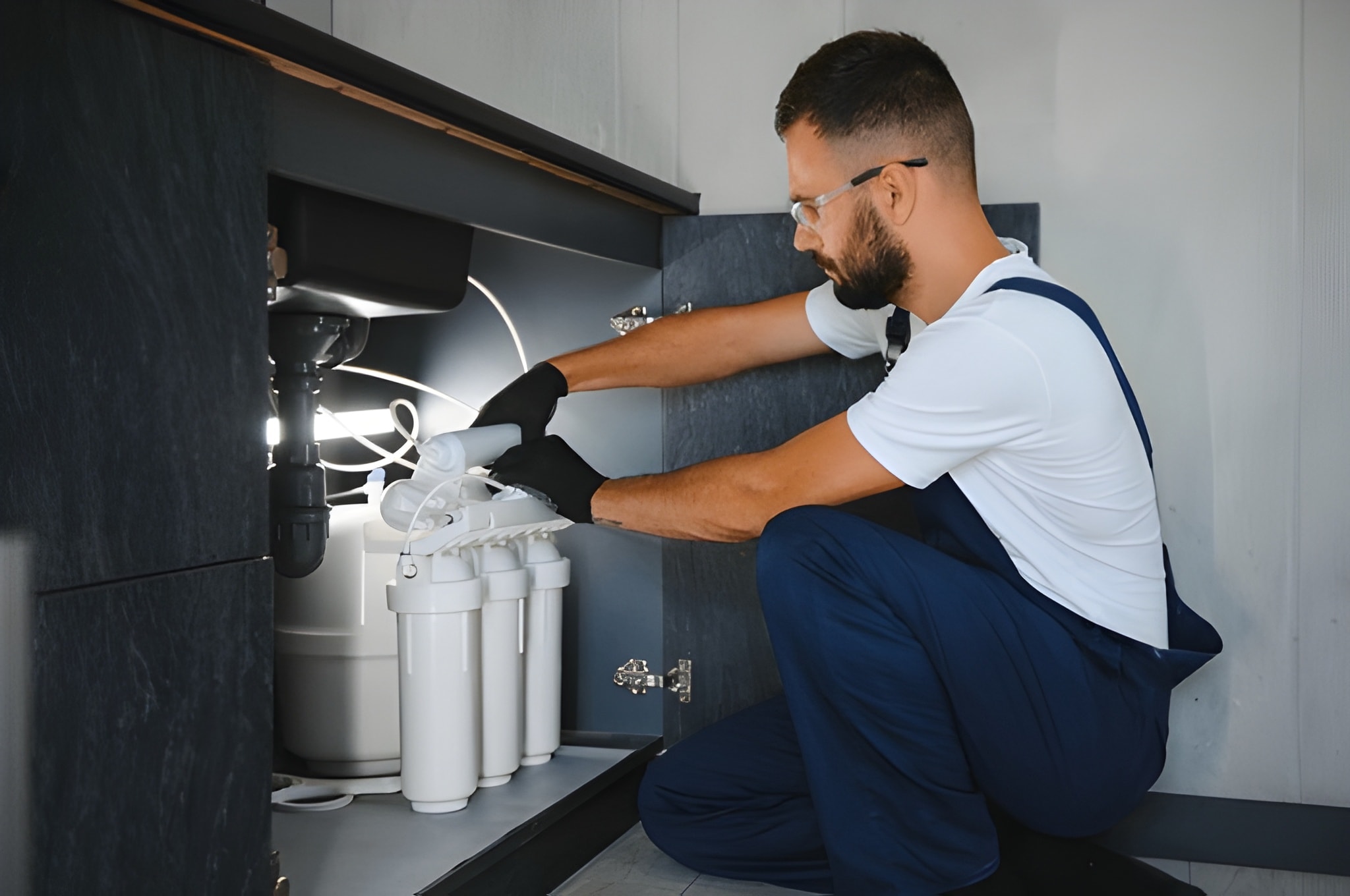 Professional plumbing and electrical services team